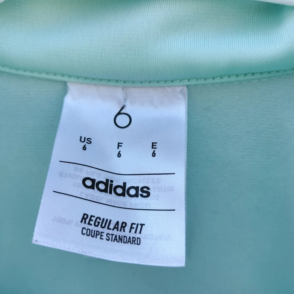 Adidas Kids Light Green Track Jacket Size 6
